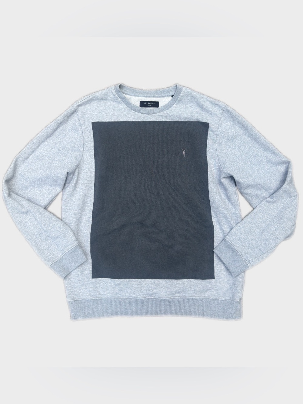 AllSaints Lobke Crew Colorblock Ramskull Sweatshirt Size L